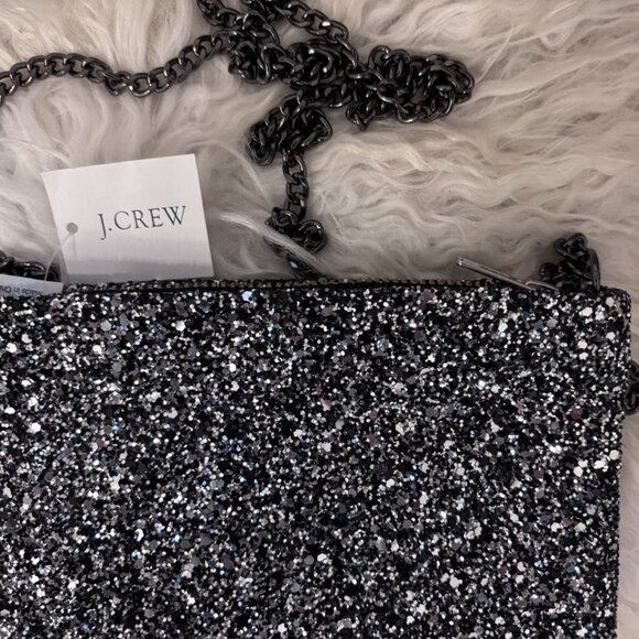 J. Crew Evening Bag, Black/Gray/Metallic, Covered in Sequins - Picture 4 of 5